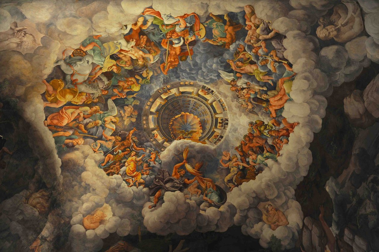 Devlerin Düşüşü Devler Salonu, 1536 by Giulio Romano