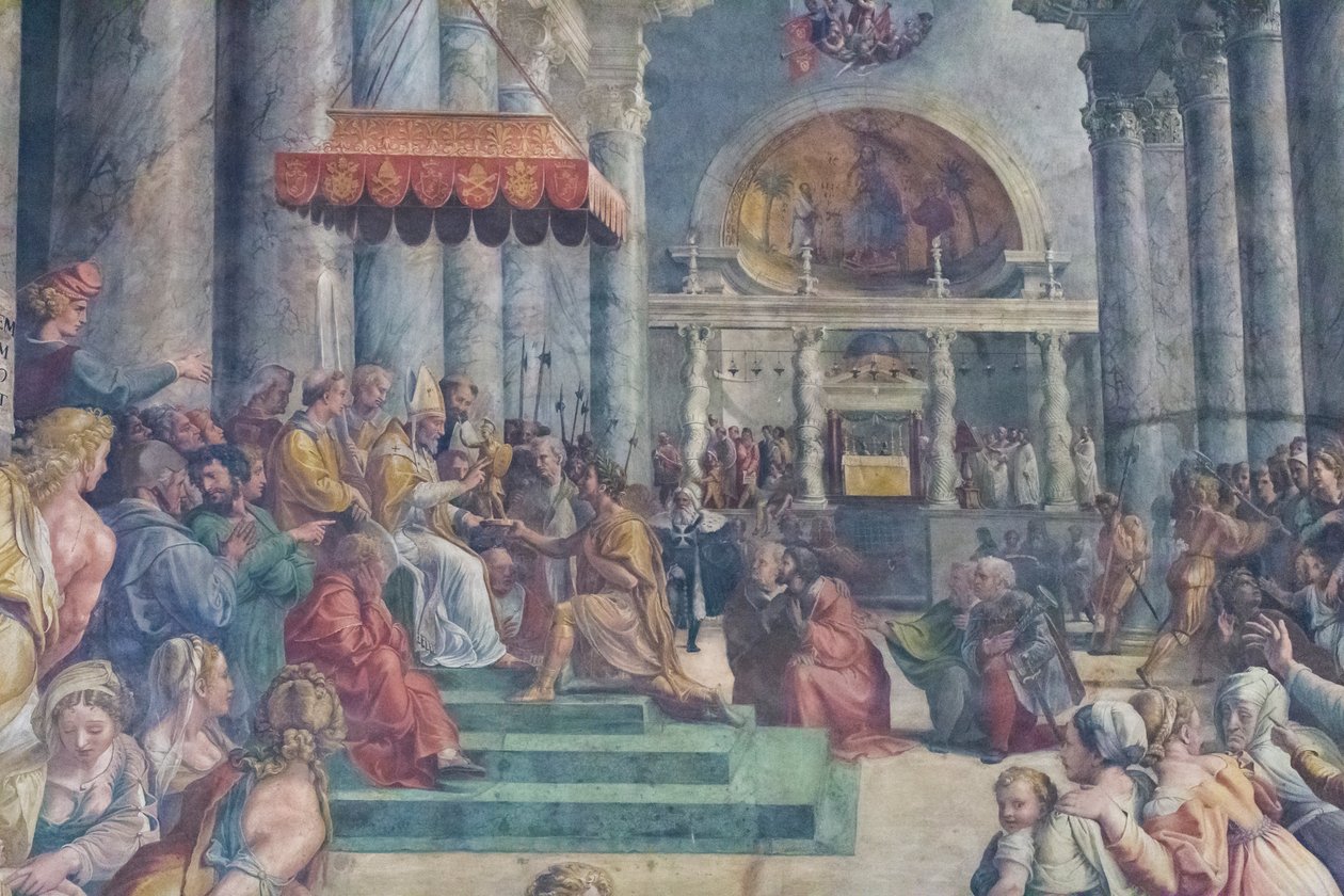 Roma'nın bağışı, detay by Giulio Romano