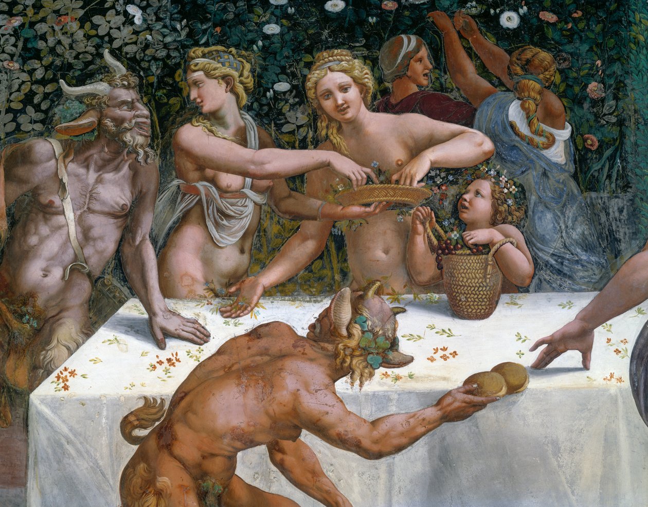 Düğün ziyafeti veya tanrıların Ziyafeti, fresk Giulio Romano (1499-1546), Aşk Tanrısı ve Ruh Odası