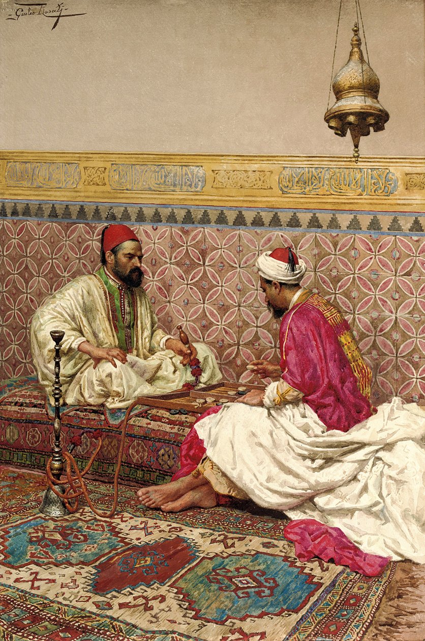 Tavla oyuncuları by Giulio Rosati