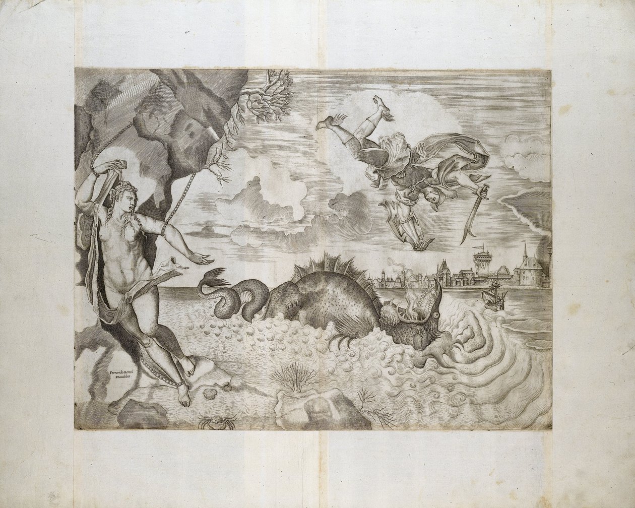 Perseus ve Andromeda by Giulio Sanuto