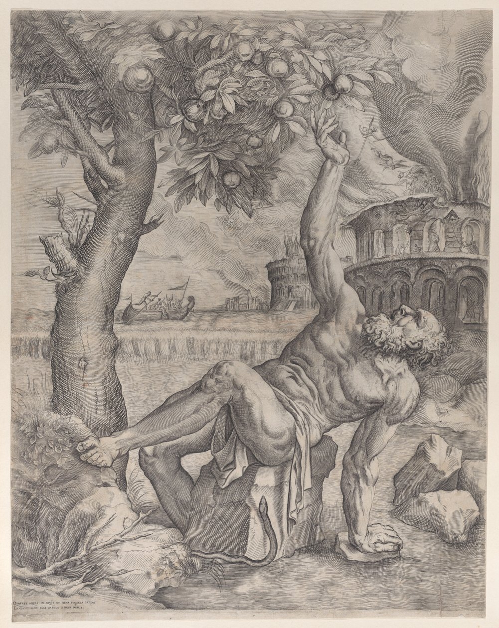 Tantalos, yaklaşık 1557-70. by Giulio Sanuto