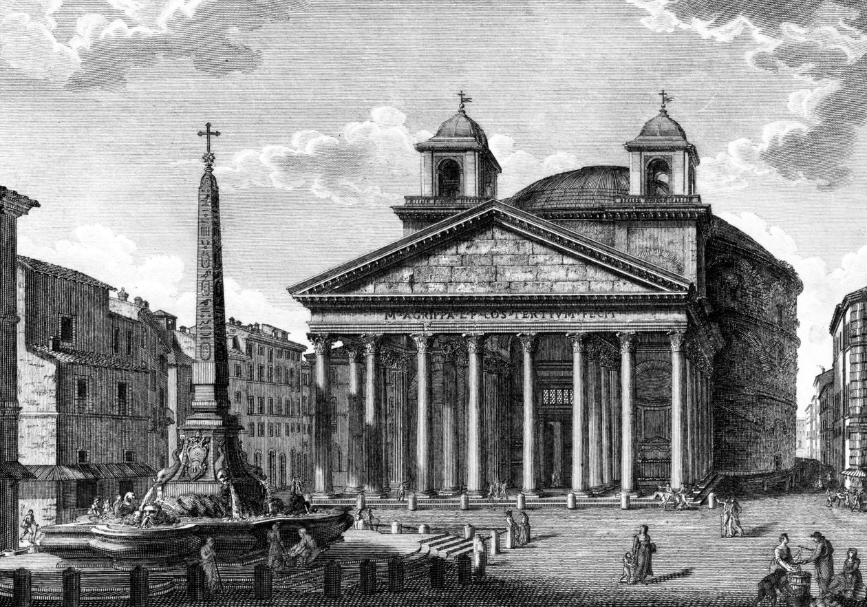 View of the Pantheon, Rome, c.1810  by Giuseppe Acquaroni