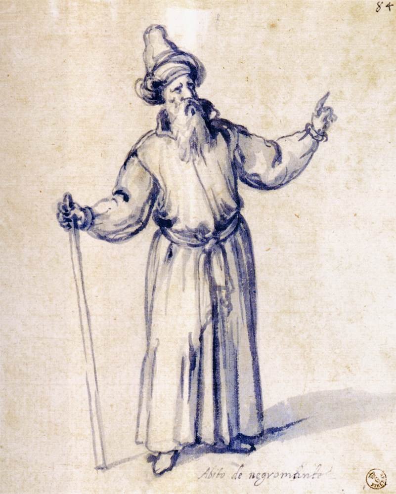 Bir büyücü için kostüm çizimi by Giuseppe Arcimboldo