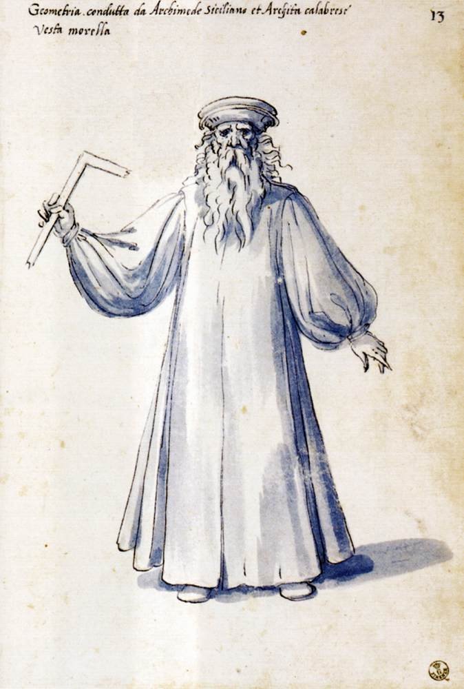 Alegorik figür Geometri kostümü by Giuseppe Arcimboldo