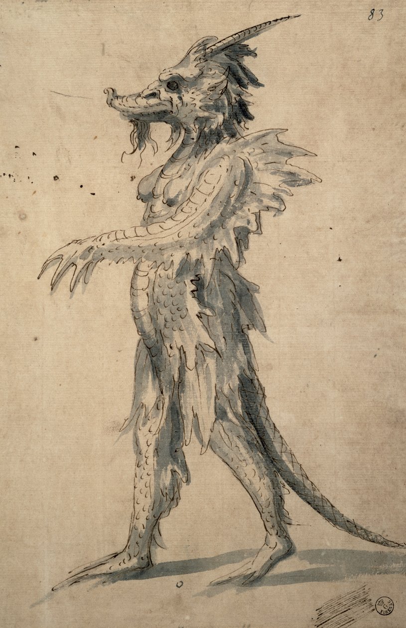 Bir Ejderha için Tasarım by Giuseppe Arcimboldo