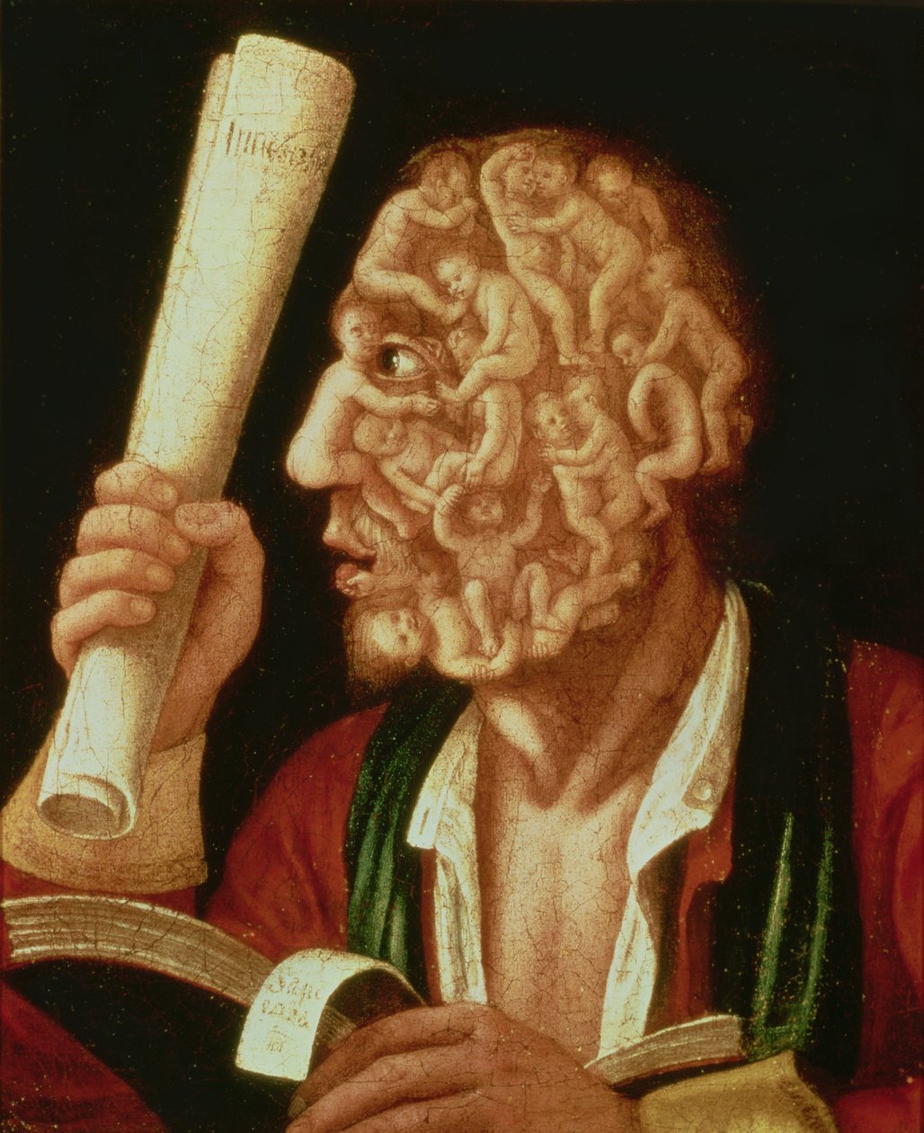 Adem'in Portresi (petrol) by Giuseppe Arcimboldo