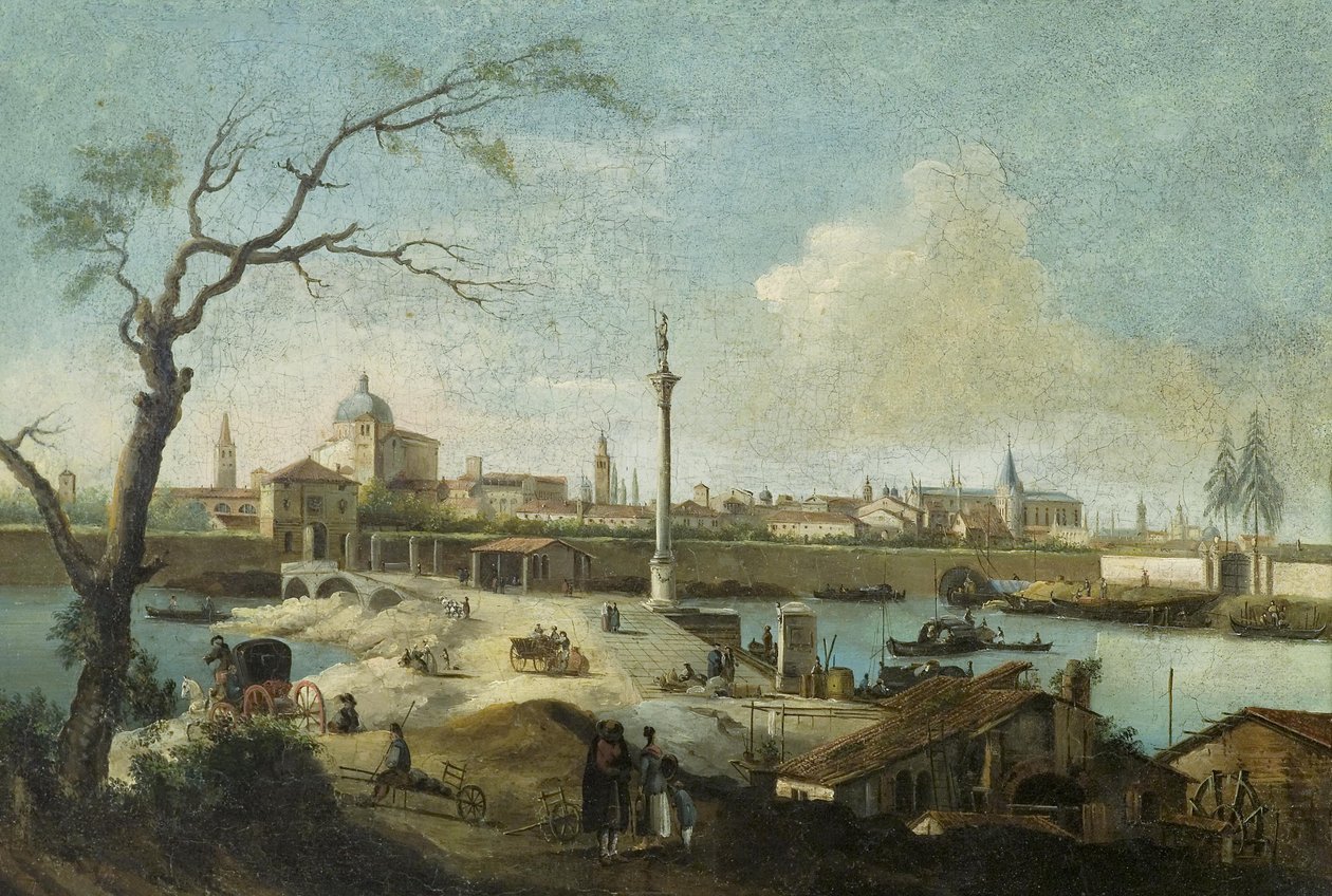 Padua manzaralı Capriccio by Giuseppe Bernardino Bison