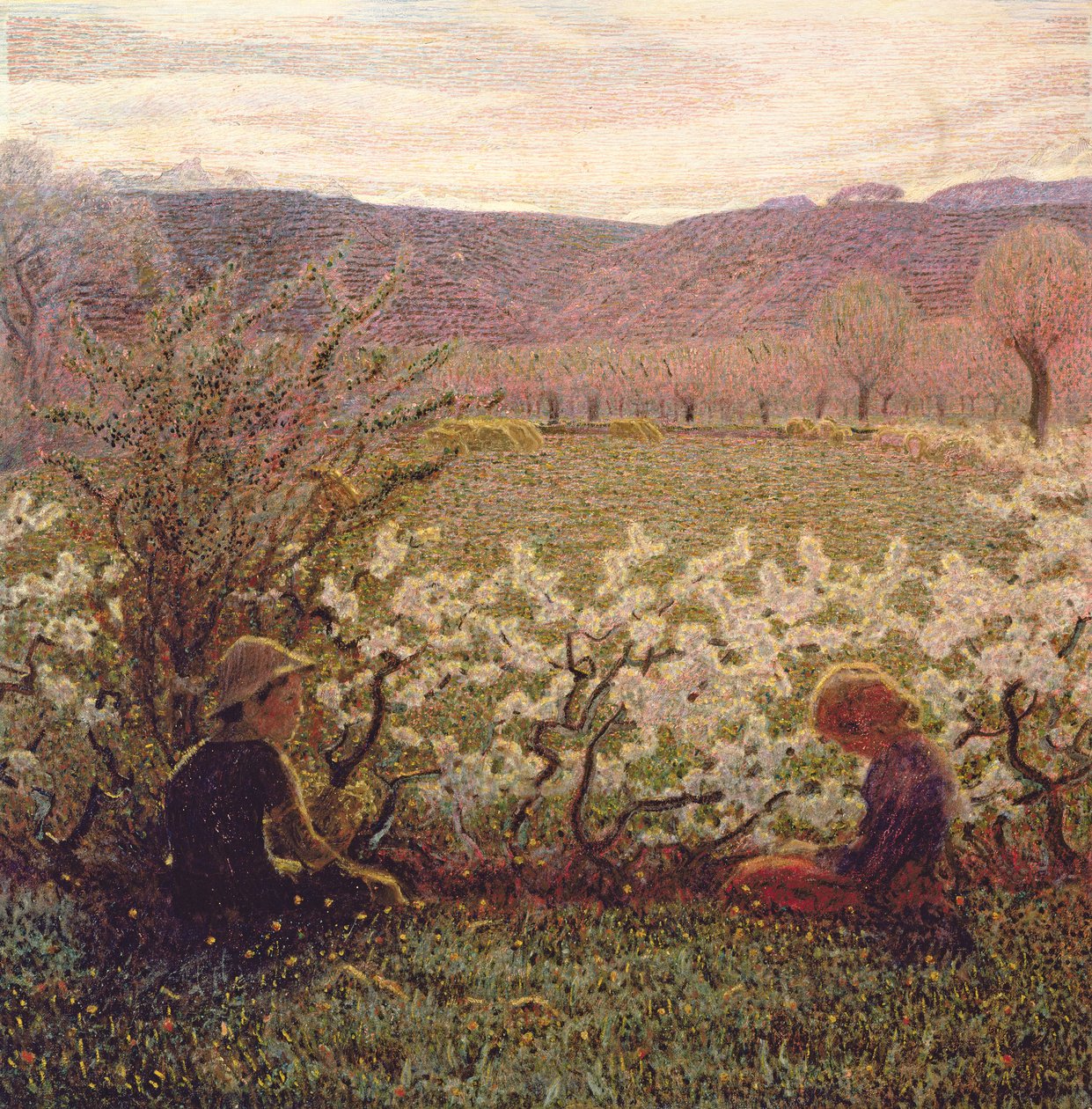 çiçekli çayır by Giuseppe Pellizza da Volpedo