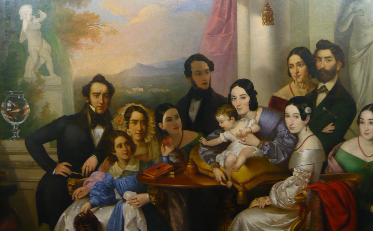 Senigaglia ailesinin portresi by Giuseppe Tominz