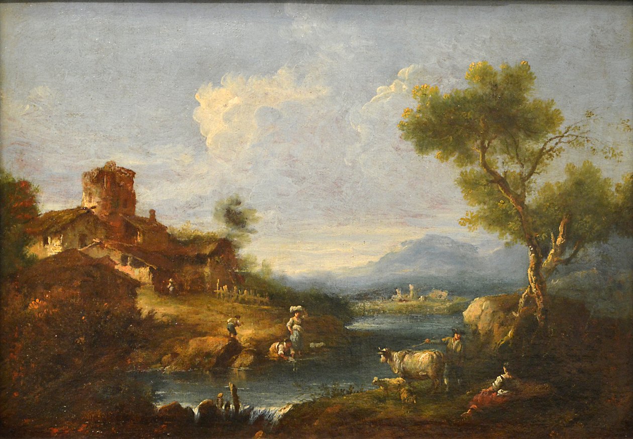 pastoral manzara by Giuseppe Zais