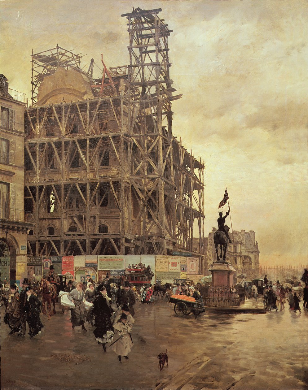 Place des Pyramides, Paris, 1875 by Giuseppe de Nittis