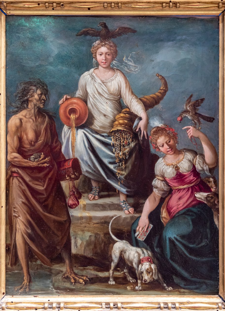 Bolluk, Hırs ve Tembellik ile by follower of Giuseppe Cesari