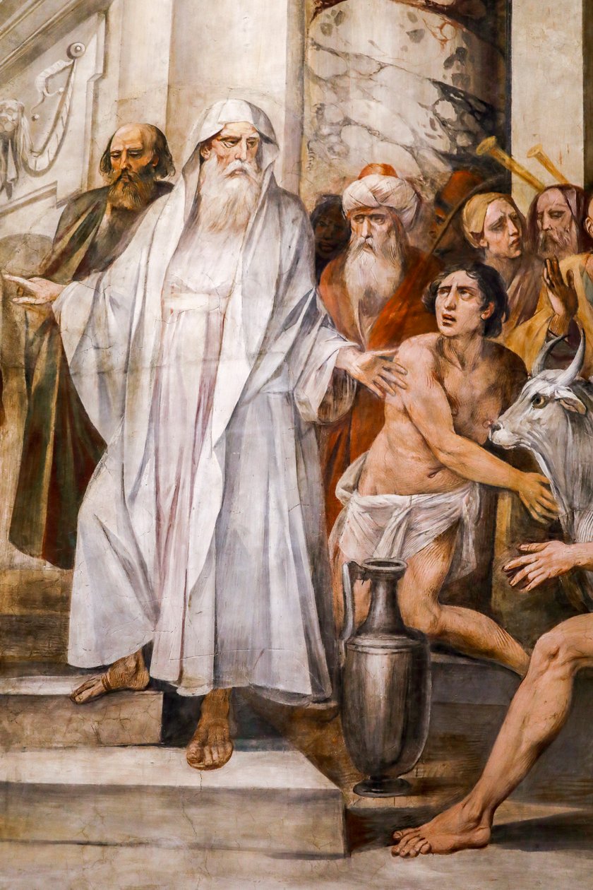 Vestal kültünü kuran Numa Pompilius (detay) by Giuseppe Cesari