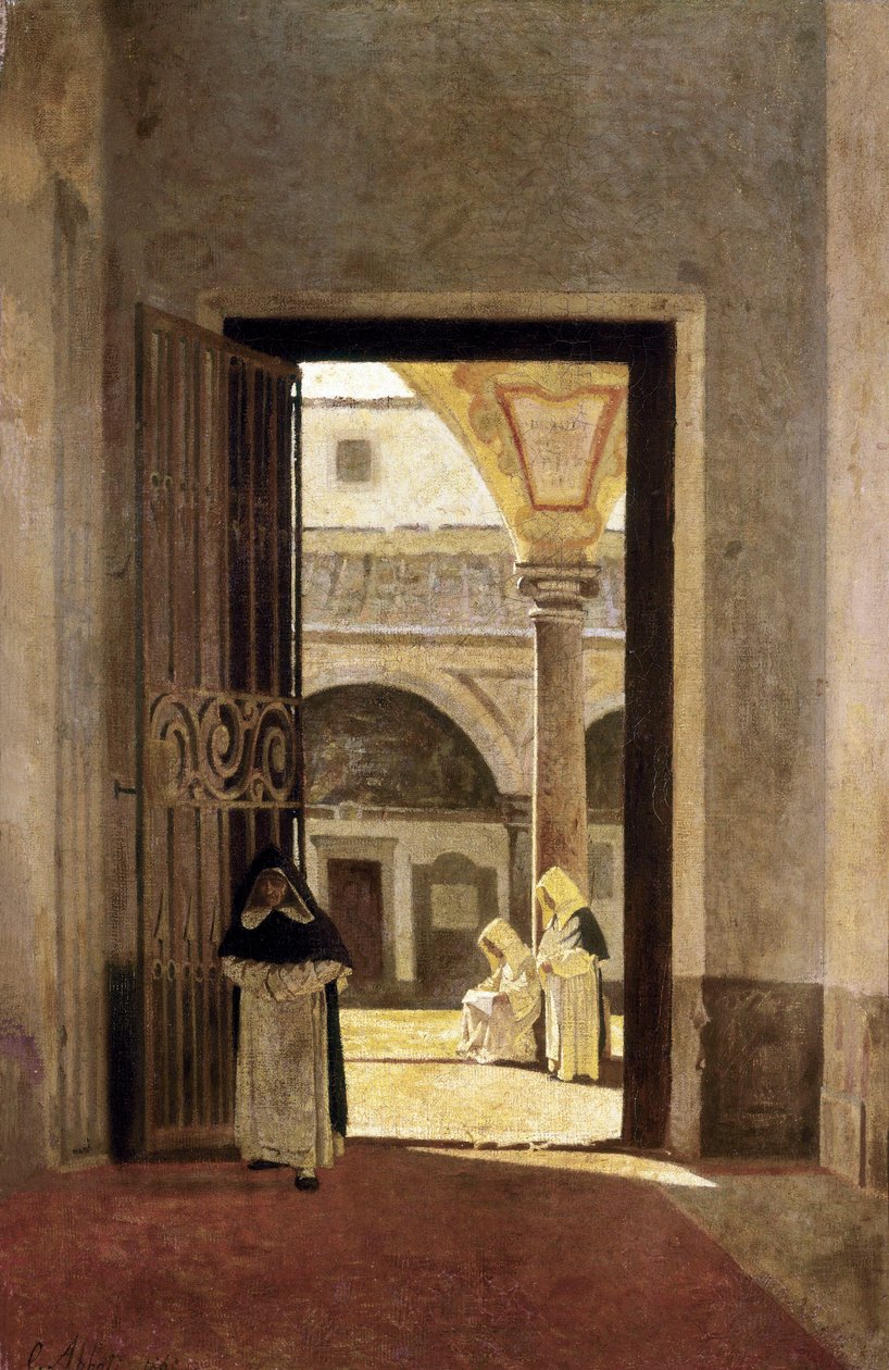 Bir Dominik manastırının giriş holü. Giuseppe Abbati