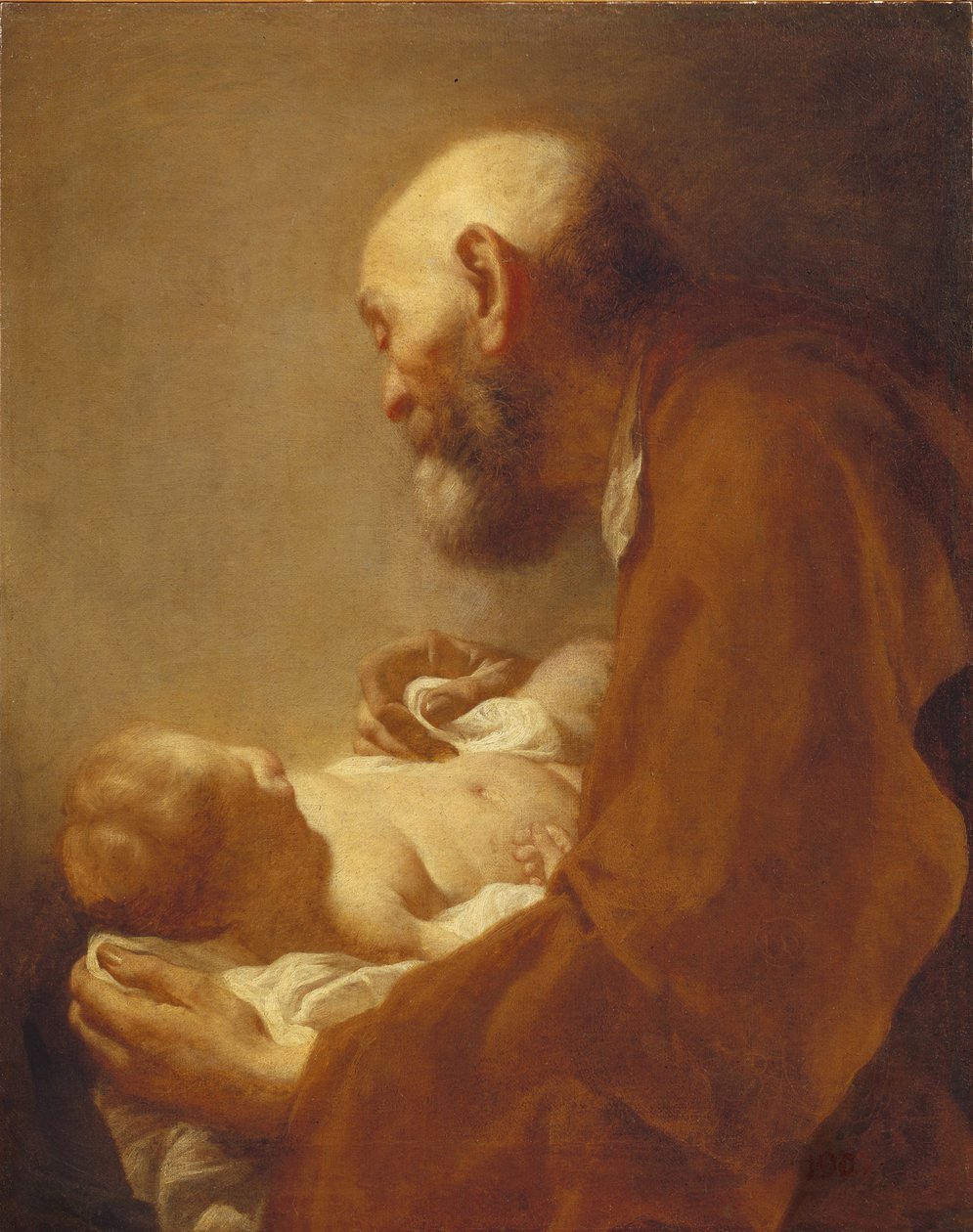 İsa Çocuğu ile Aziz Simon, 18. yüzyıl. by Giuseppe Angeli
