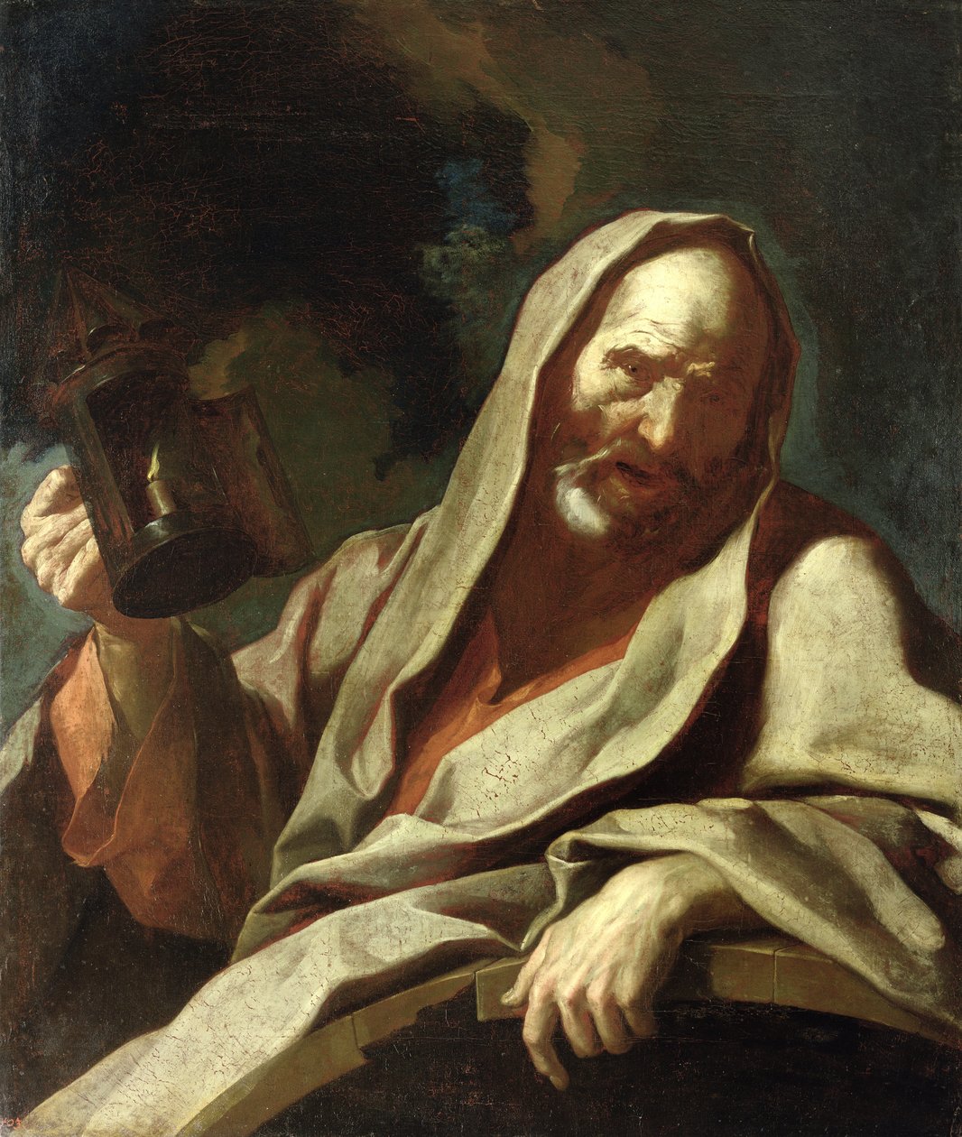 Diogenes (MÖ 412-323), Feneri ile, c.1720-40 by Giuseppe Antonio Petrini