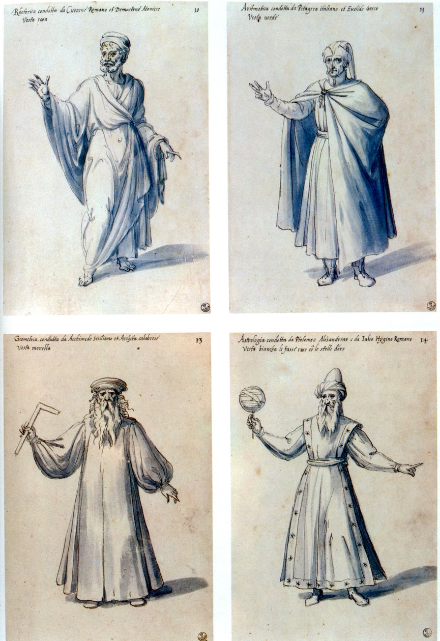 Klasik figürler için kostüm tasarımı, 16. yüzyıl by Giuseppe Arcimboldi