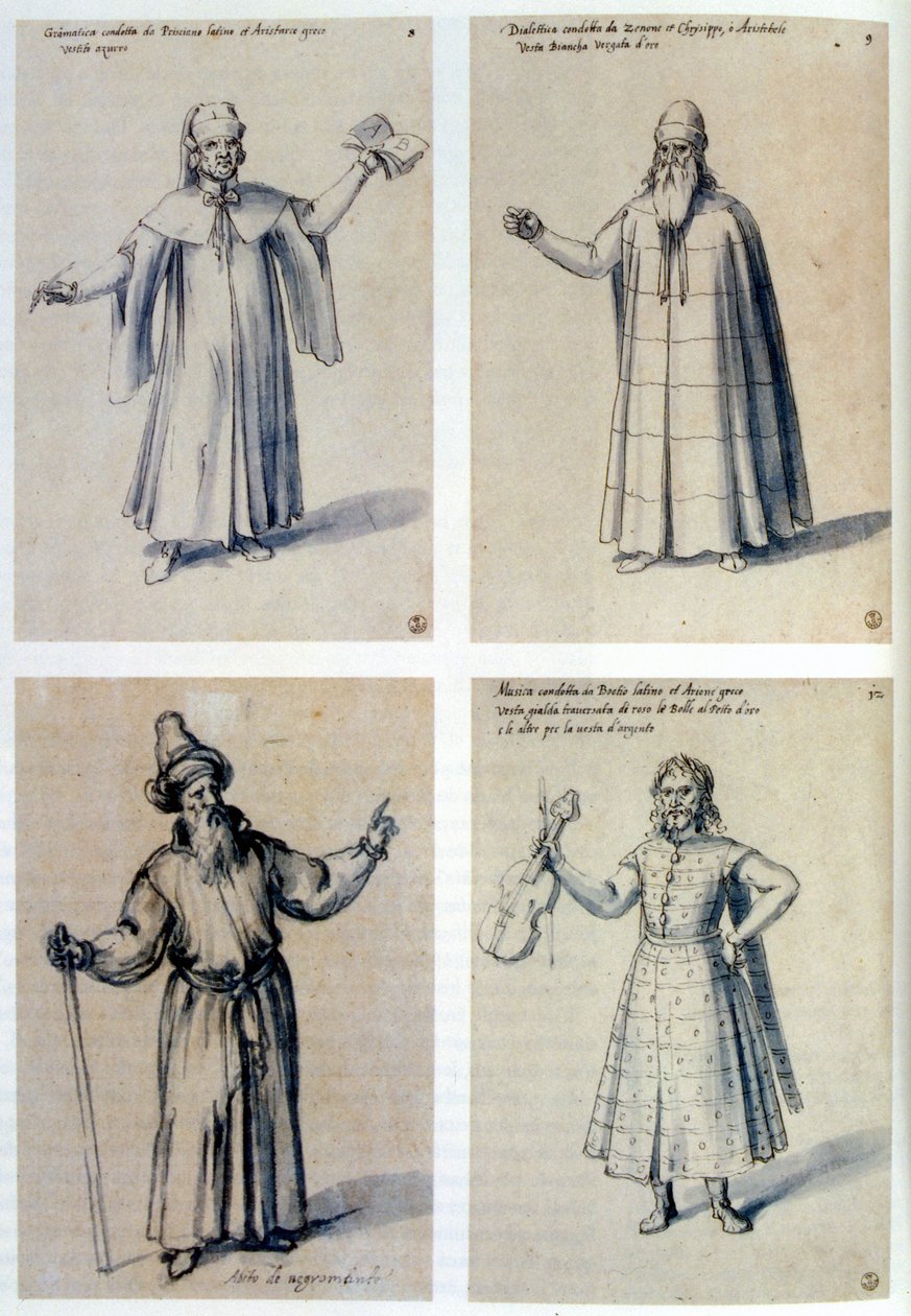 Klasik figürler için kostüm tasarımı, 16. yüzyıl by Giuseppe Arcimboldi