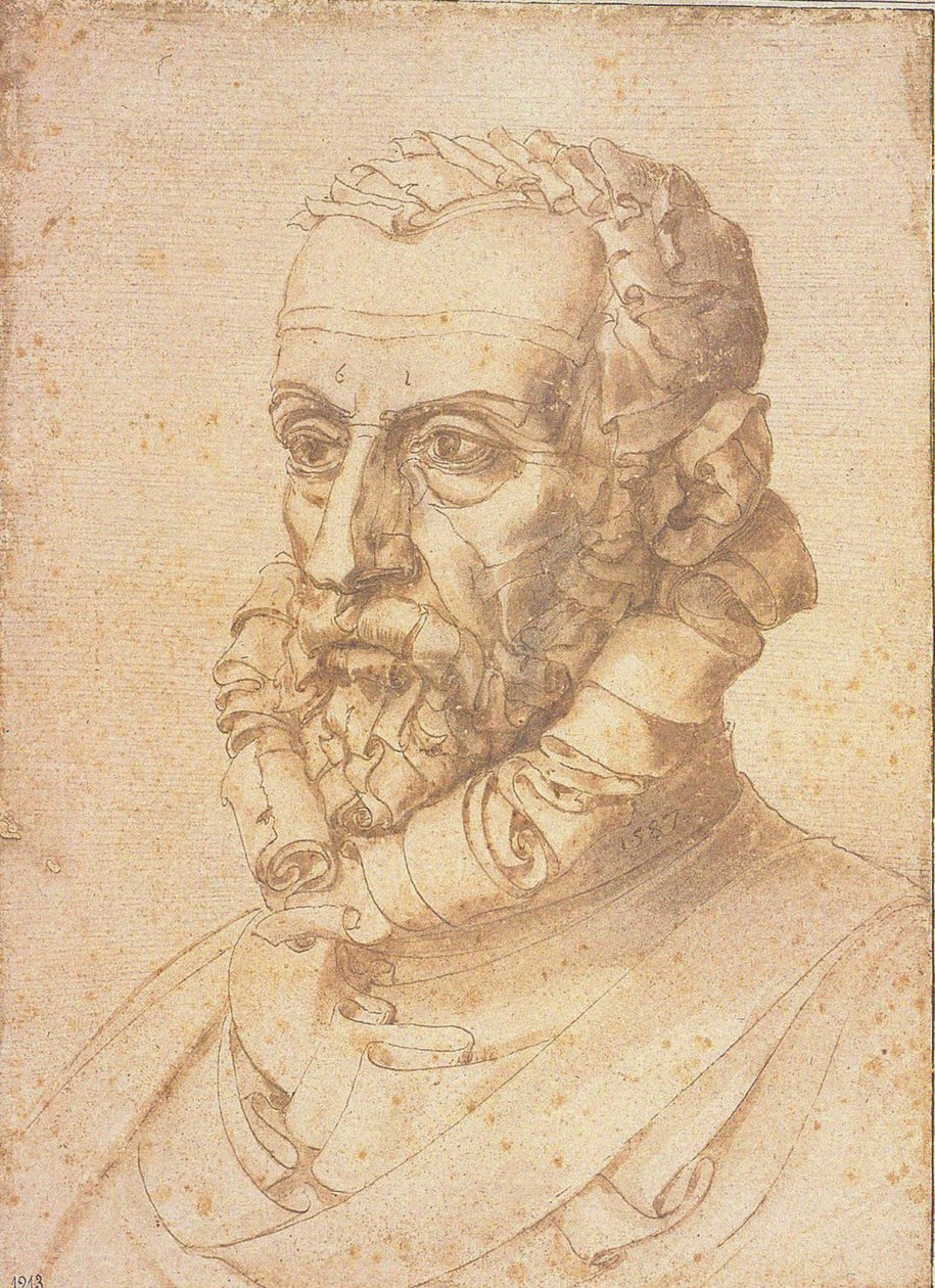 Otoportre Harflerin Adamı, 1587. by Giuseppe Arcimboldo