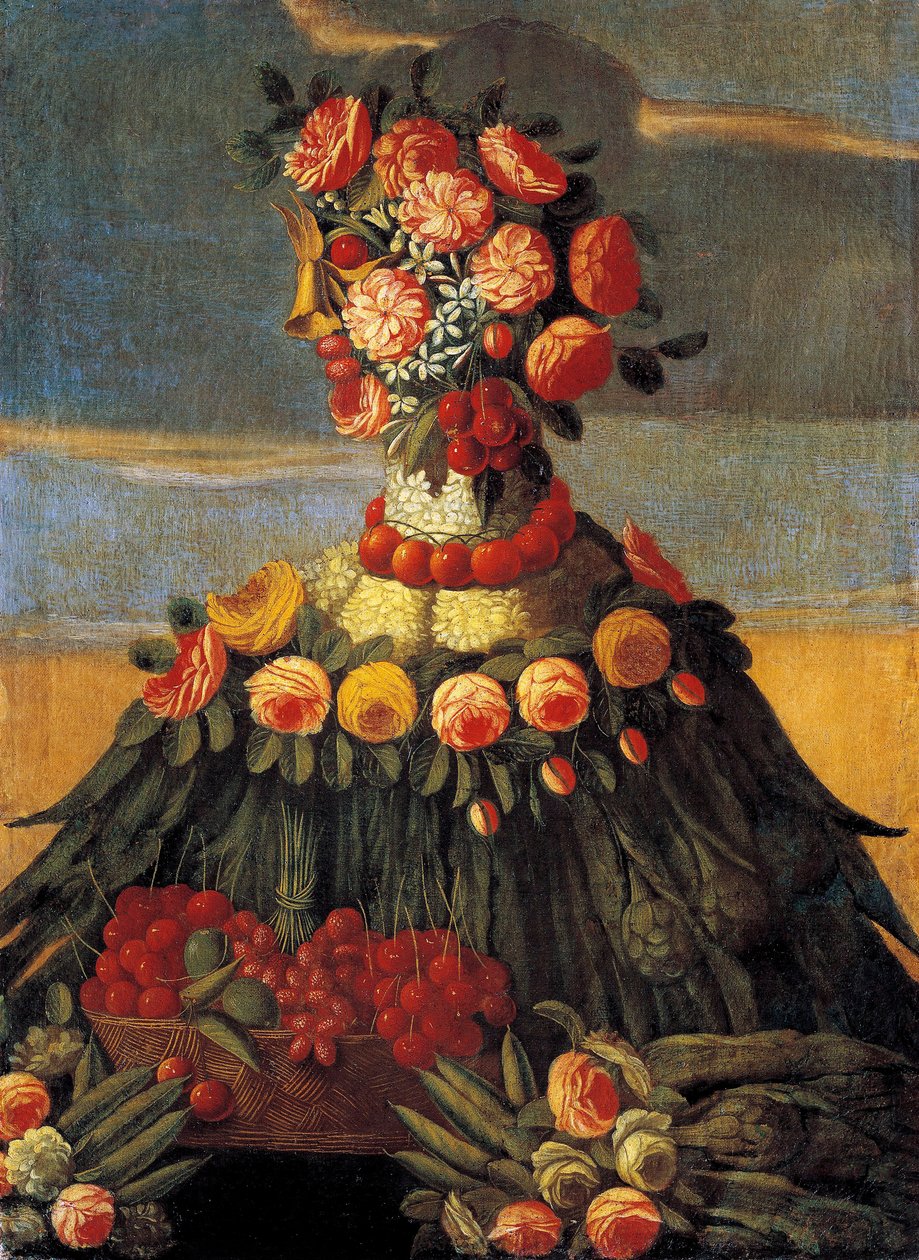 Giuseppe Arcimboldo (Arcimboldi) tarafından atölyenin Bahar Tablosu by Giuseppe Arcimboldo