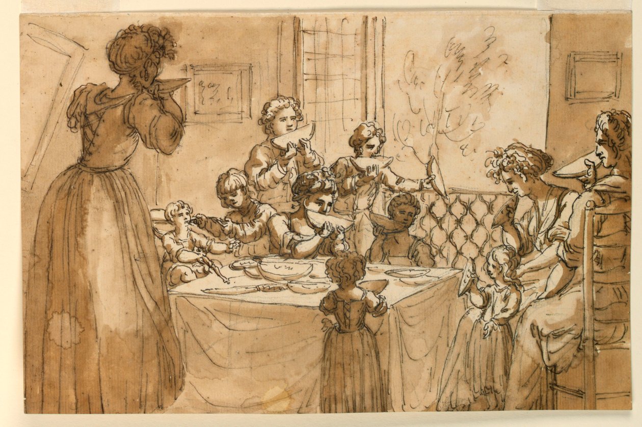 aile, yemek, kavun by Giuseppe Barberi