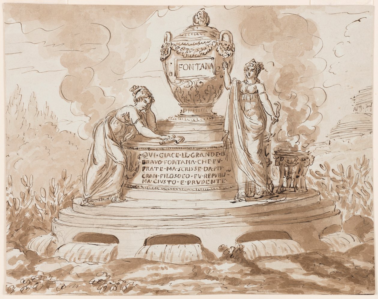 Felice Fontana için Mezar Anıtı, Felsefe Profesörü, Padua by Giuseppe Barberi