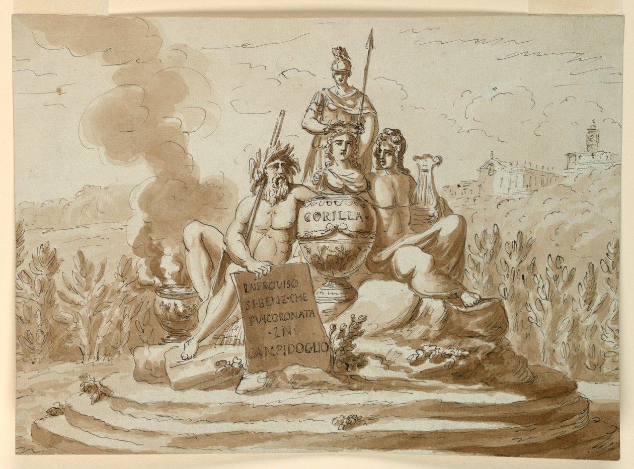 Şair Maria Maddalena Morelli için Kabir Anıtı by Giuseppe Barberi