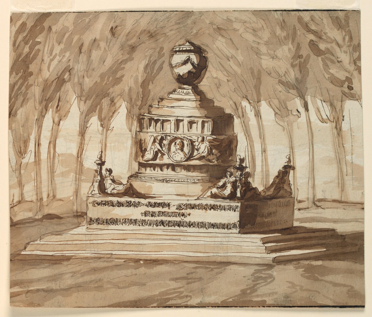 Şair Pietro Chiari için Kabir Anıtı by Giuseppe Barberi