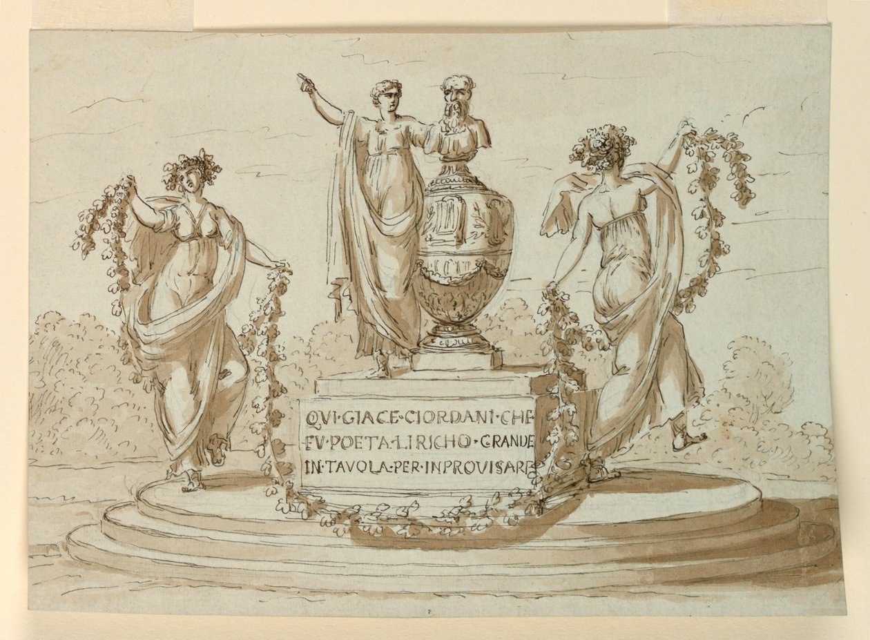 Şair Pietro Giodani için Kabir Anıtı by Giuseppe Barberi