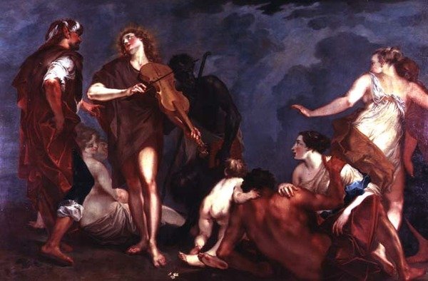 Apollon ve Marsyas by Giuseppe Bazzani