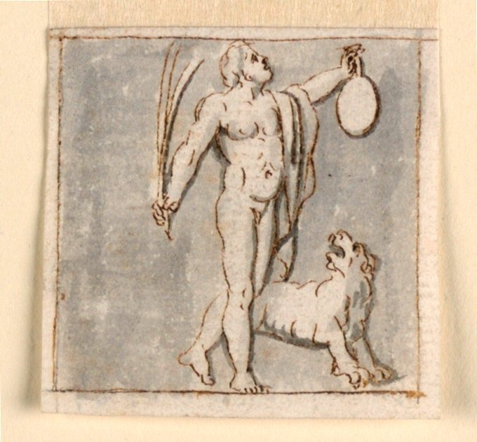 Panter ile Dionysos by Giuseppe Bernardino Bison
