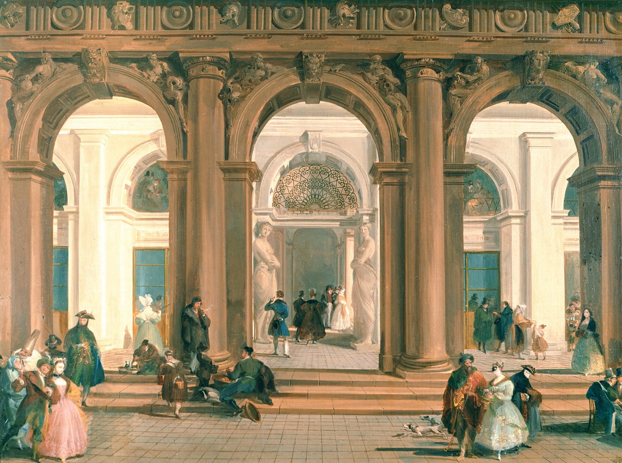 Biblioteca Marciana, Piazzetta, Venedik'e Giriş by Giuseppe Bernardino Bison