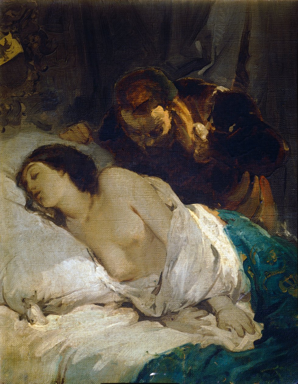 Parisina, Giuseppe Bertini tarafından, 1854 dolaylarında, tuval üzerine yağlı boya by Giuseppe Bertini