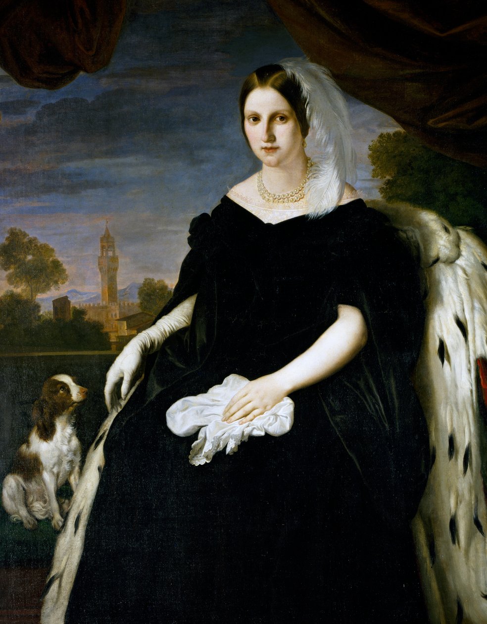 İki Sicilya Prensesi Maria Antonia'nın Portresi (Palermo by Giuseppe Bezzuoli