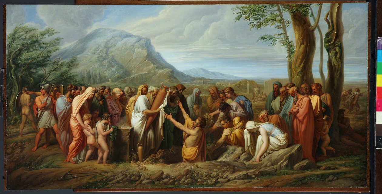 Attika toprağındaki Themistokles külleri by Giuseppe Bossi