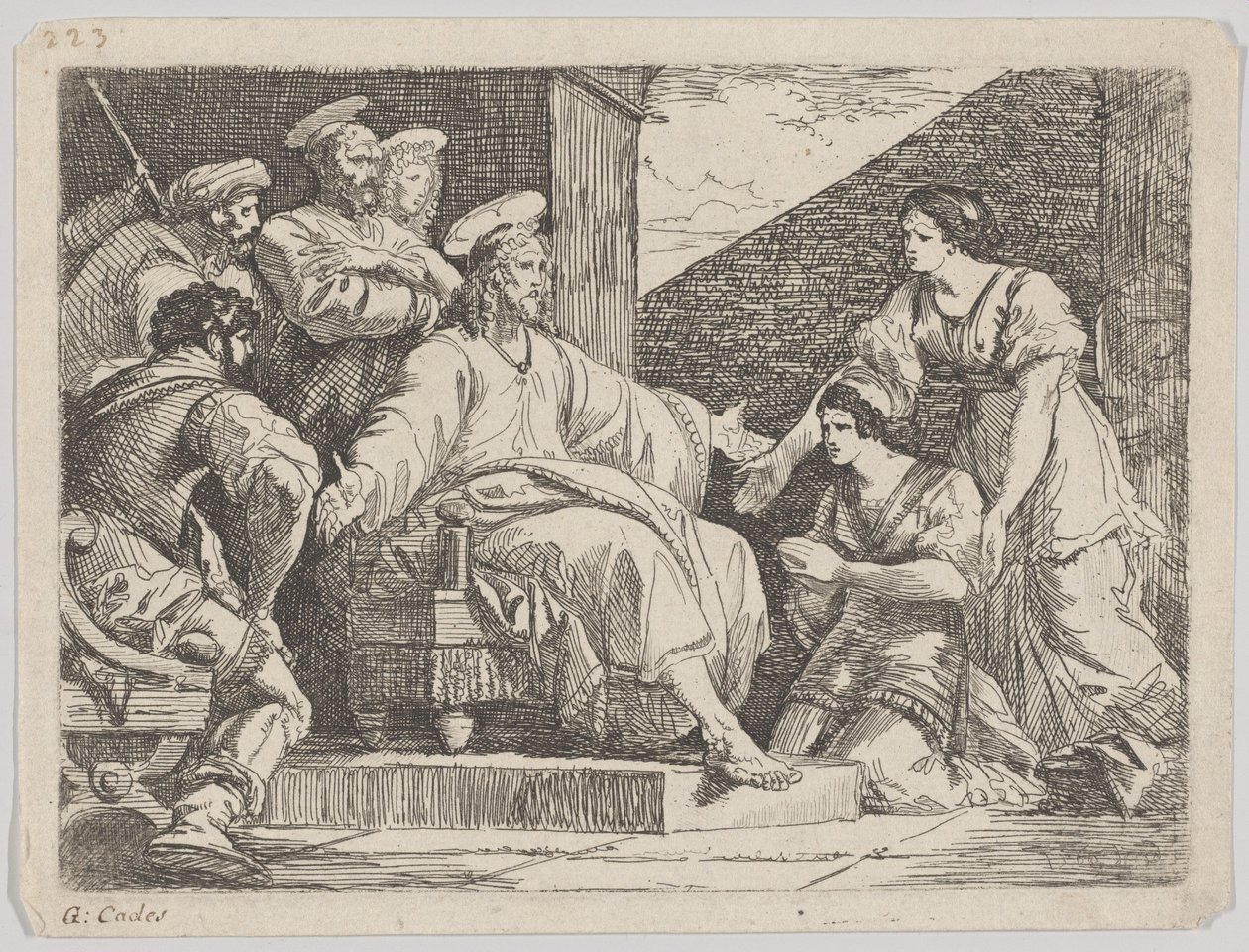 İsa oturmuş vaaz veriyor, 1766. by Giuseppe Cades