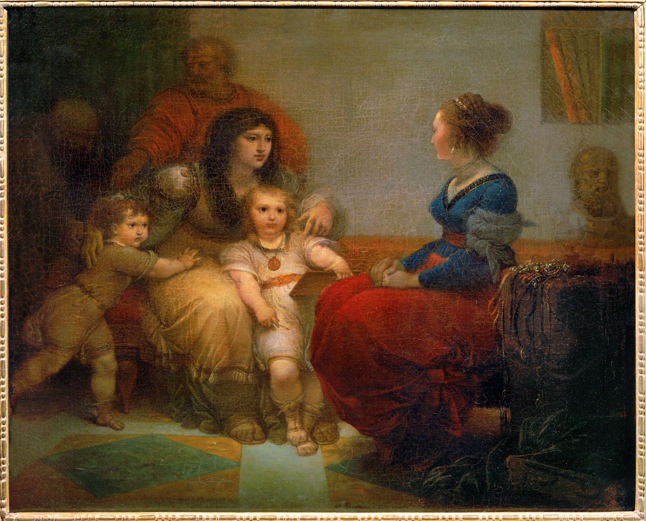 Cornelie, mere des Gracques - Cornelia, oğulları Tiberius ve Gaius ve kızı Sempronia ile birlikte Gracchi