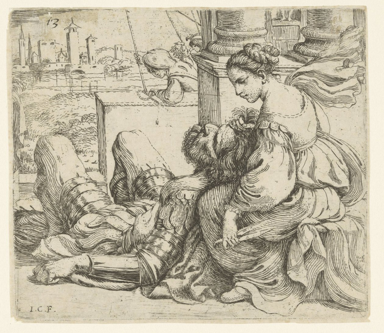 Samson ve Delilah by Giuseppe Caletti