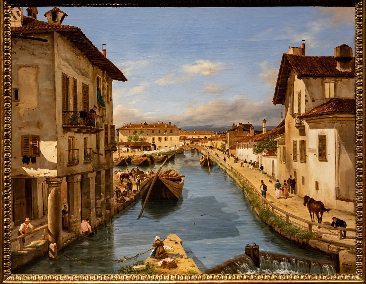 St. Mark köprüsünden Naviglio Kanalı
