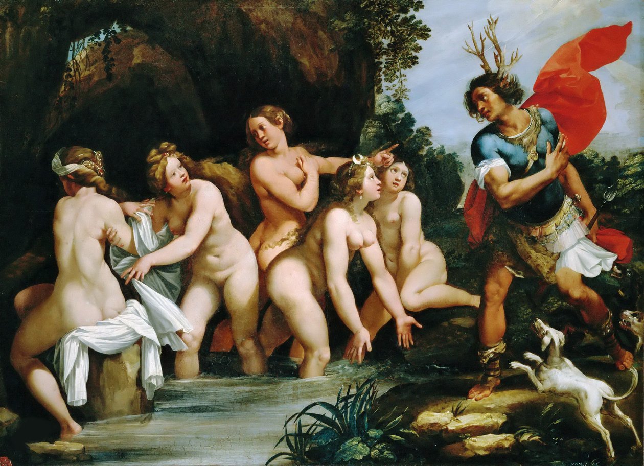 Diana ve Actaeon, yaklaşık 1600-1603. by Giuseppe Cesari