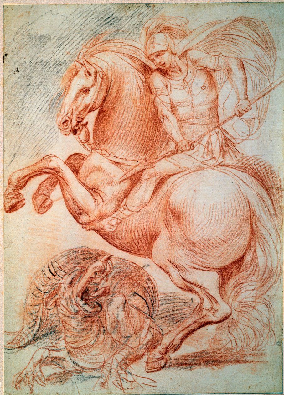 Aziz George ve Ejderha, 17. yüzyıl by Giuseppe Cesari