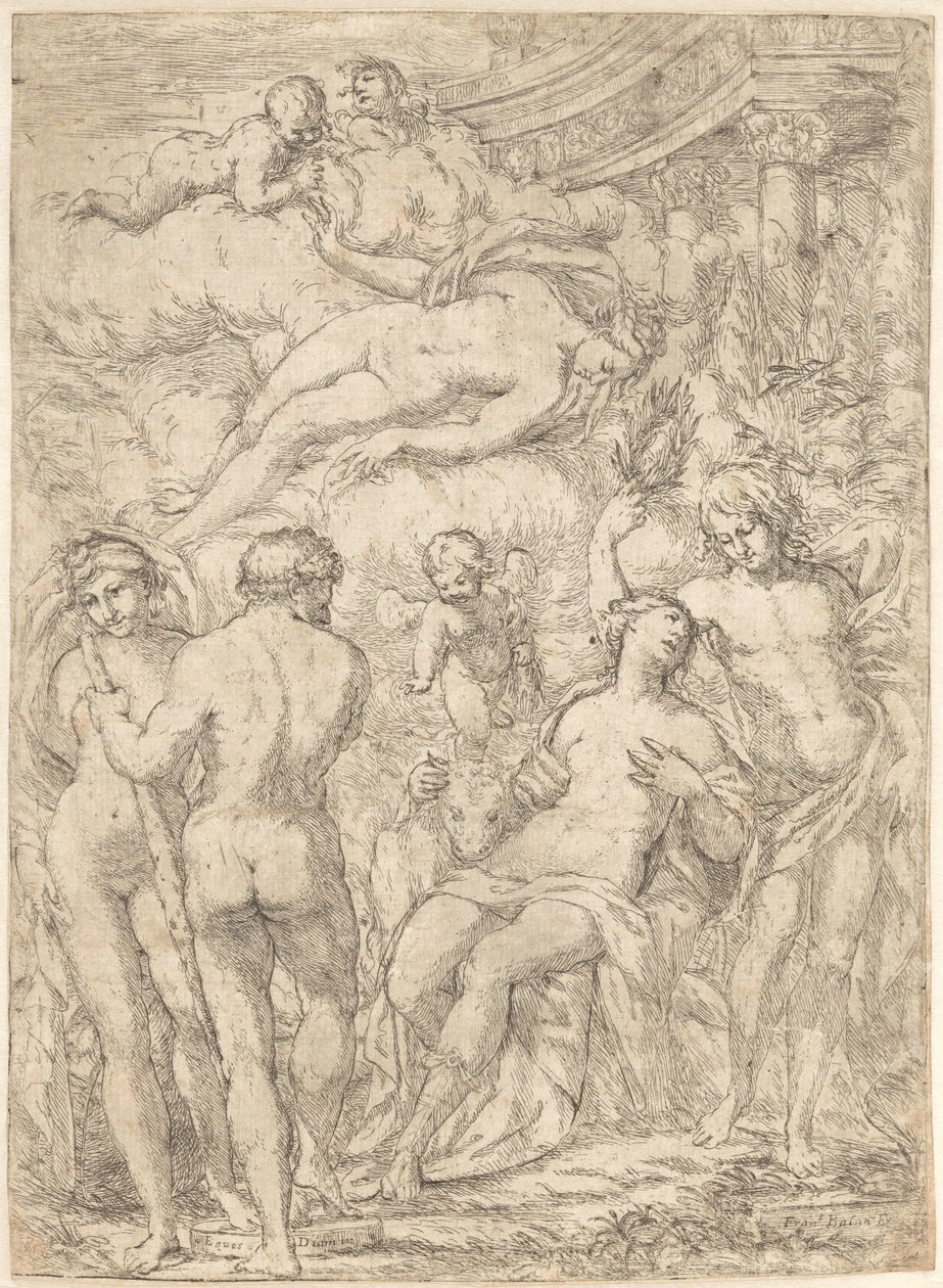 Mitolojik figürlerle alegori by Giuseppe Diamantini