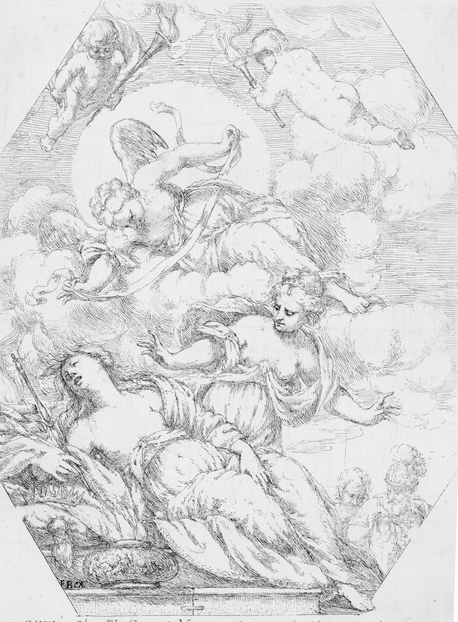 Cenaze Ateşinde Dido, 1650-1700. by Giuseppe Diamantini