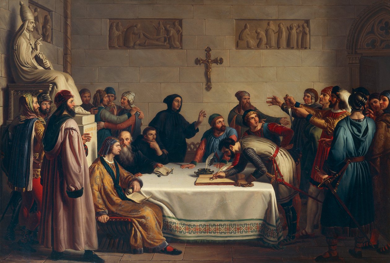 Pontida Yemini, 7 Nisan by Giuseppe Diotti