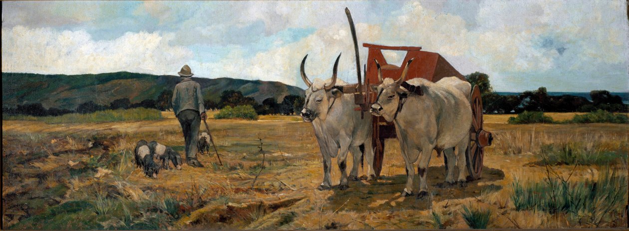 Maremma'da manzara (tuval üzerine yağlı boya by Giuseppe Fattori