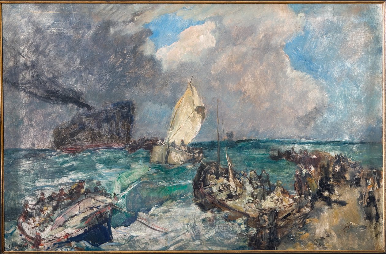 Sırp Ordusunun Çıkarması (kontrplak üzerine yağ) by Giuseppe Graziosi