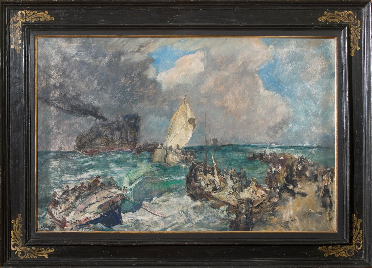 Sırp Ordusunun Çıkarması (kontrplak üzerine yağ) by Giuseppe Graziosi