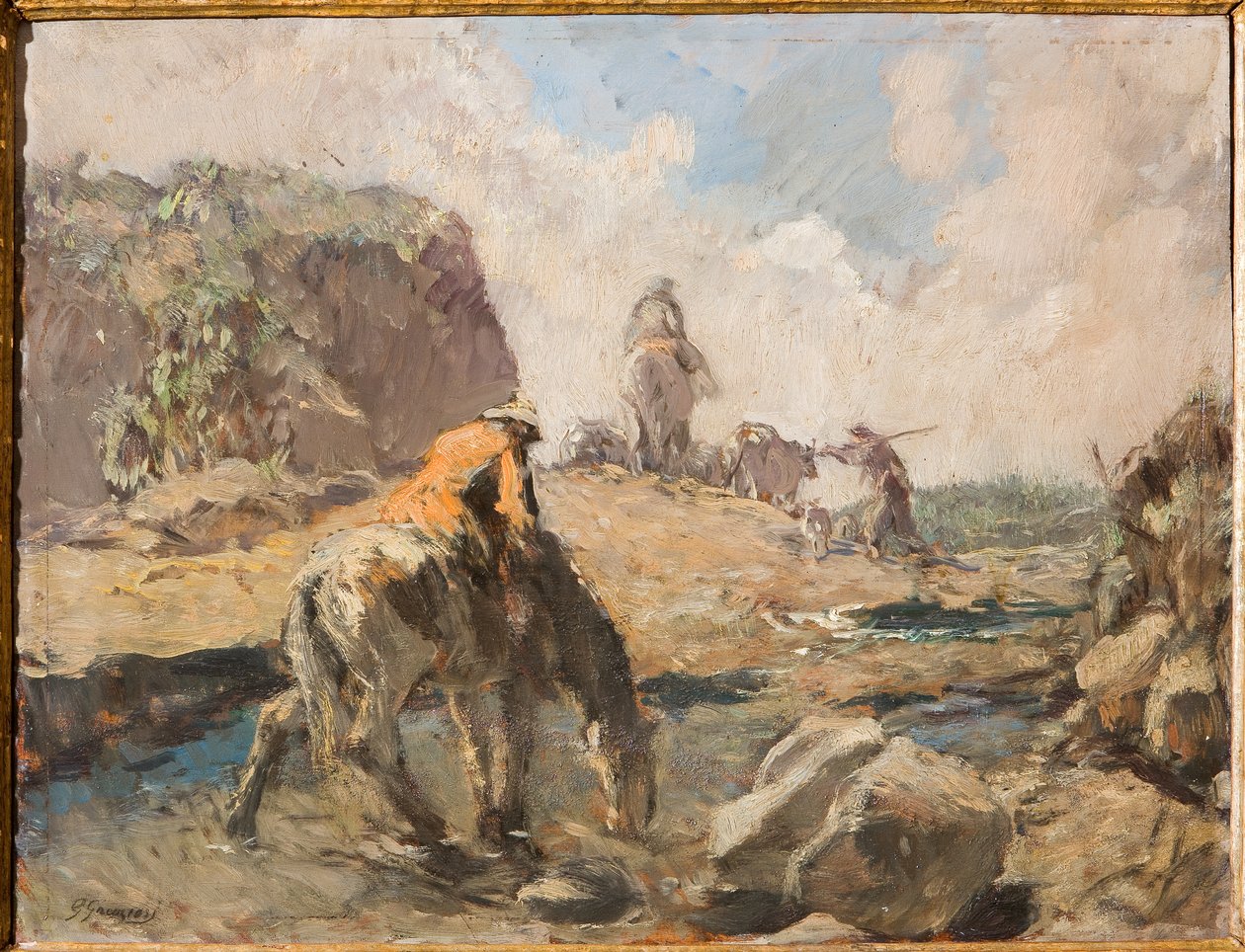 Ford (kontrplak üzerine yağ) by Giuseppe Graziosi