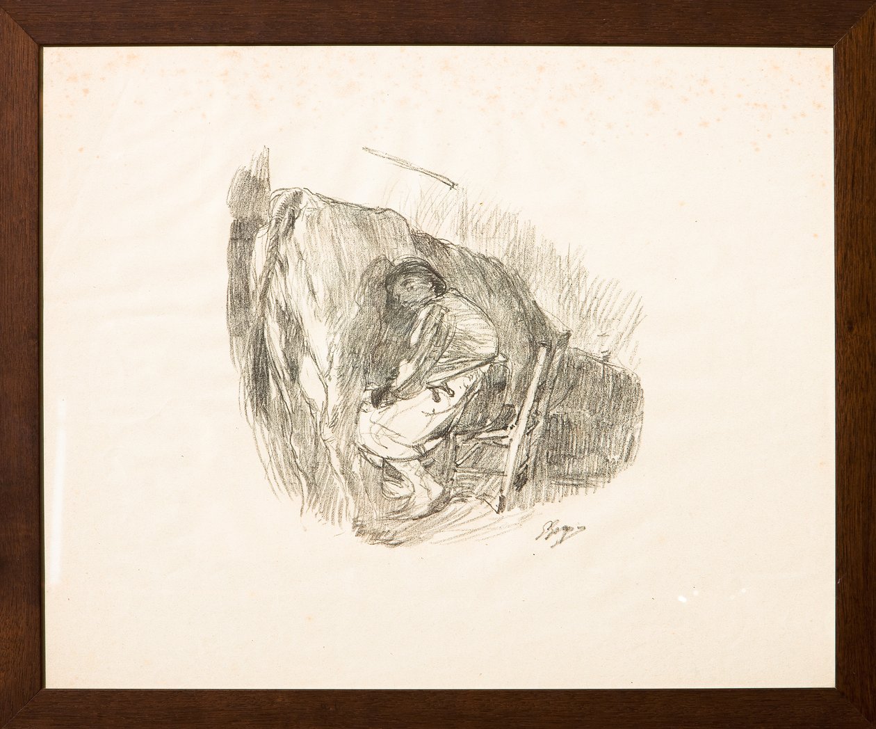 Sağım (litografi) by Giuseppe Graziosi